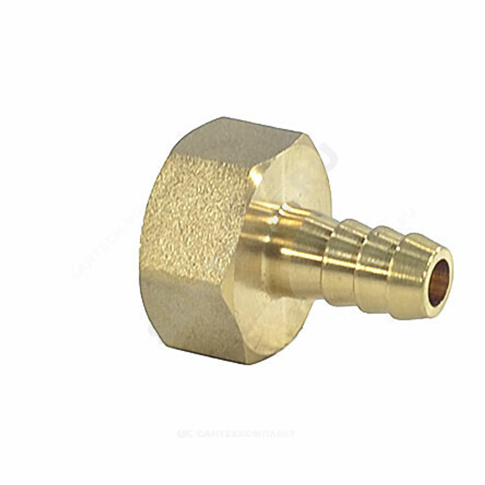 Переходник штуцерный латунь неразъемный для шланга Дн 14х1/2" ВР SantechSystems