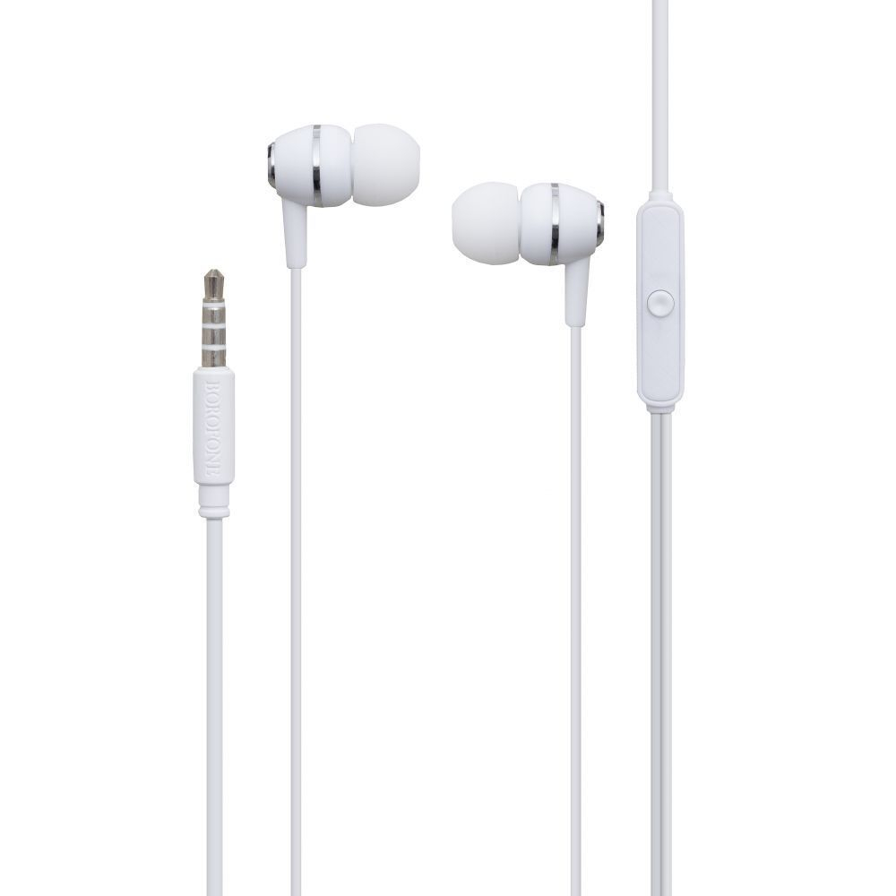 Гарнитура Borofone M36, вакуумные, разъем Jack, кабель 1.2 м White