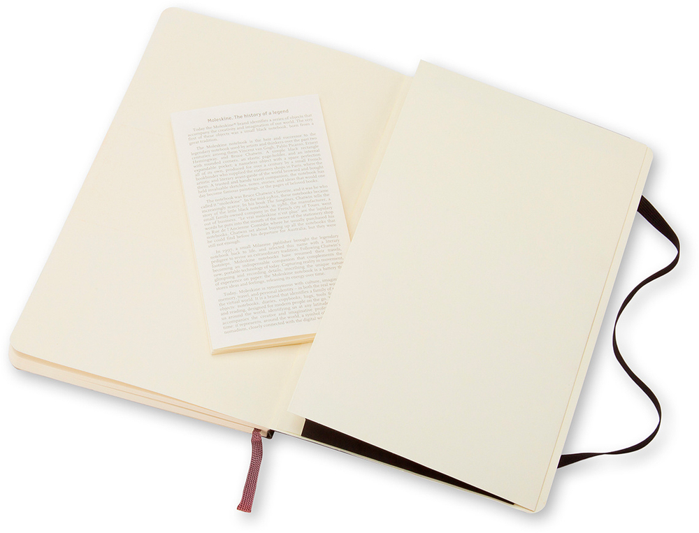 Блокнот Moleskine Classic Soft (QP616) 13х21см, 192стр. в линейку, мягкая обложка, черный