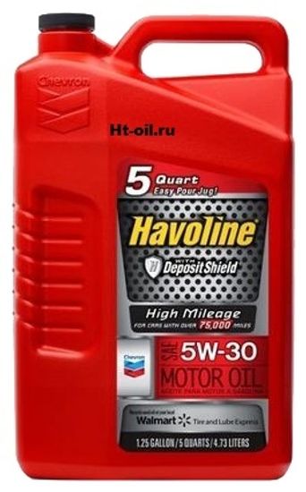 HAVOLINE HIGH MILEAGE 5W-30 моторное масло для бензиновых двигателей Chevron (5 литров)