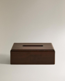 ZARA HOME ДЕРЕВЯННАЯ КОРОБКА ДЛЯ САЛФЕТОК, СВЕТЛО-БЕЖЕВЫЙ