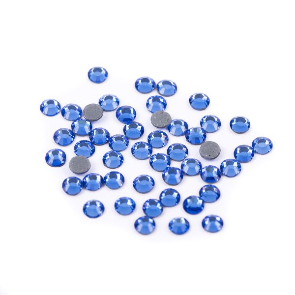 Стразы клеевые стекло 3.9 мм, 5х48 шт, SS16 №05 синий (Sapphire), Zlatka ZRTG-1648