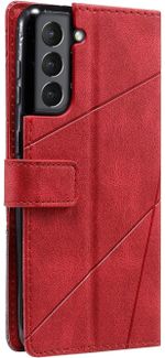 Дизайнерский чехол-книжка из кожи для SAMSUNG GALAXY S21 5G с отделом для наличных, 3 слотами для карт и подставкой