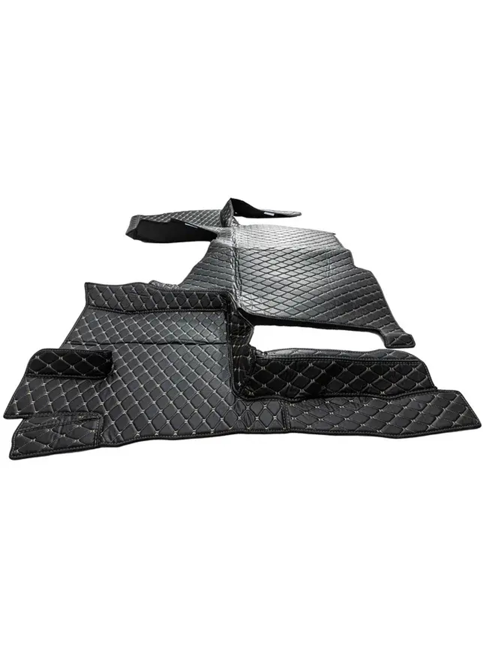 Ковры 3D FAW J7 (экокожа, черный, бежевая строчка)