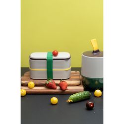 Ланч-бокс с приборами Food Time, 1 л, серый