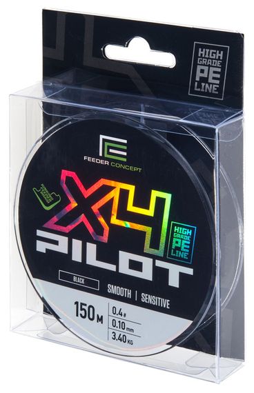 Шнур плетёный Feeder Concept Pilot x4 BRAID Black 150/010
