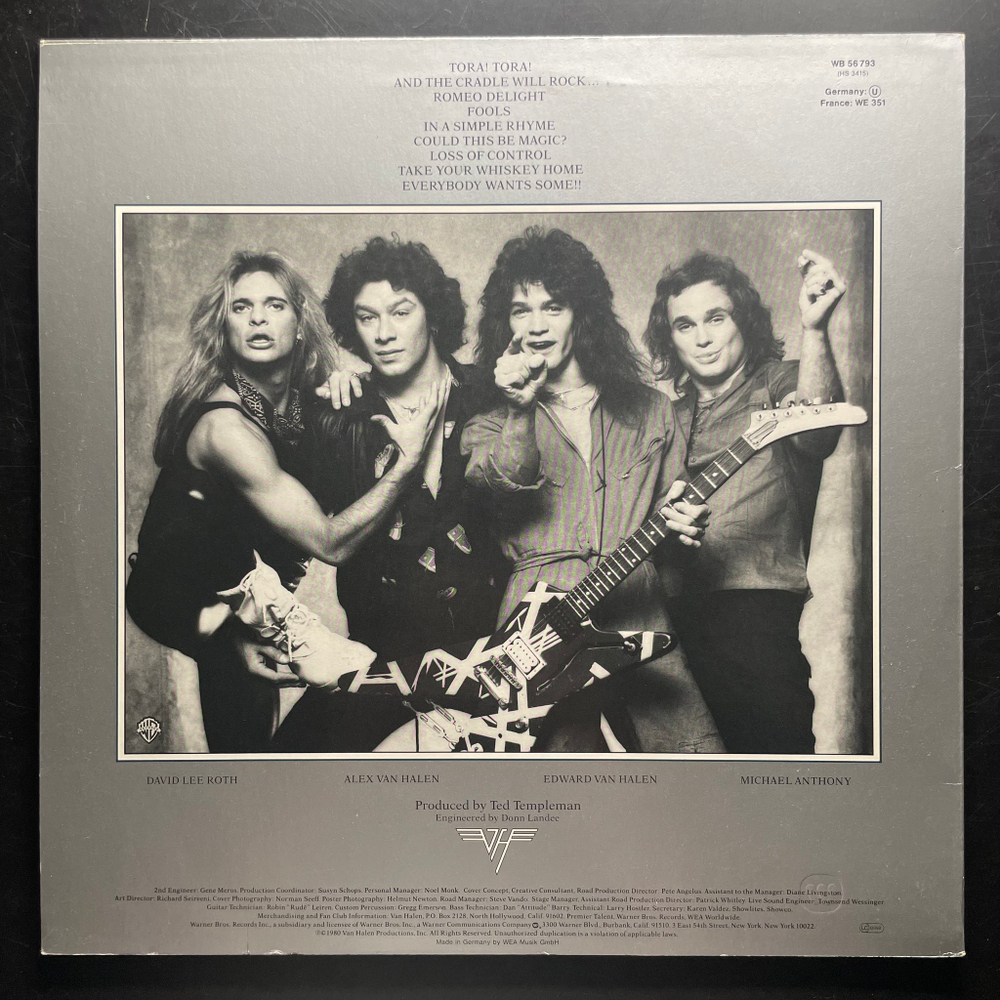 Van Halen ‎– Women And Children First (Скандинавия 1980г.)