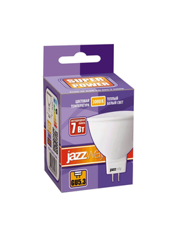 Лампа светодиодная PLED-SP 7Вт JCDR MR16 3000К тепл. бел. GU5.3 520лм 230В JazzWay 1033499