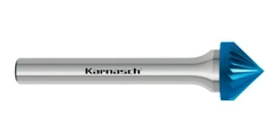 Борфреза твердосплавная Karnasch форма E, 6х10х6х50 мм, насечка HP-6, покрытие Blue-Tec, арт. 11.5044-020