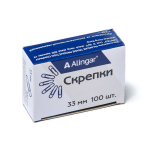 Скрепки 33 мм, Alingar, уп. 100 шт., металлические, никелированные