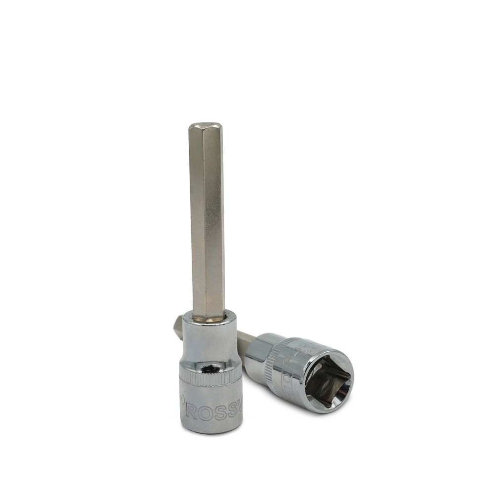 Набор головок со вставкой на держателе ROSSVIK SST0410, 1/2", HEX H4-H10, L-100 мм, 7 предметов