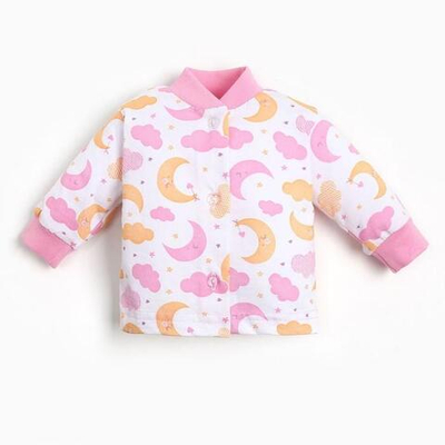 Кофточка для девочки А.70-6 КТ, цвет белый/облачки, рост 74 см (Юниор Текстиль)