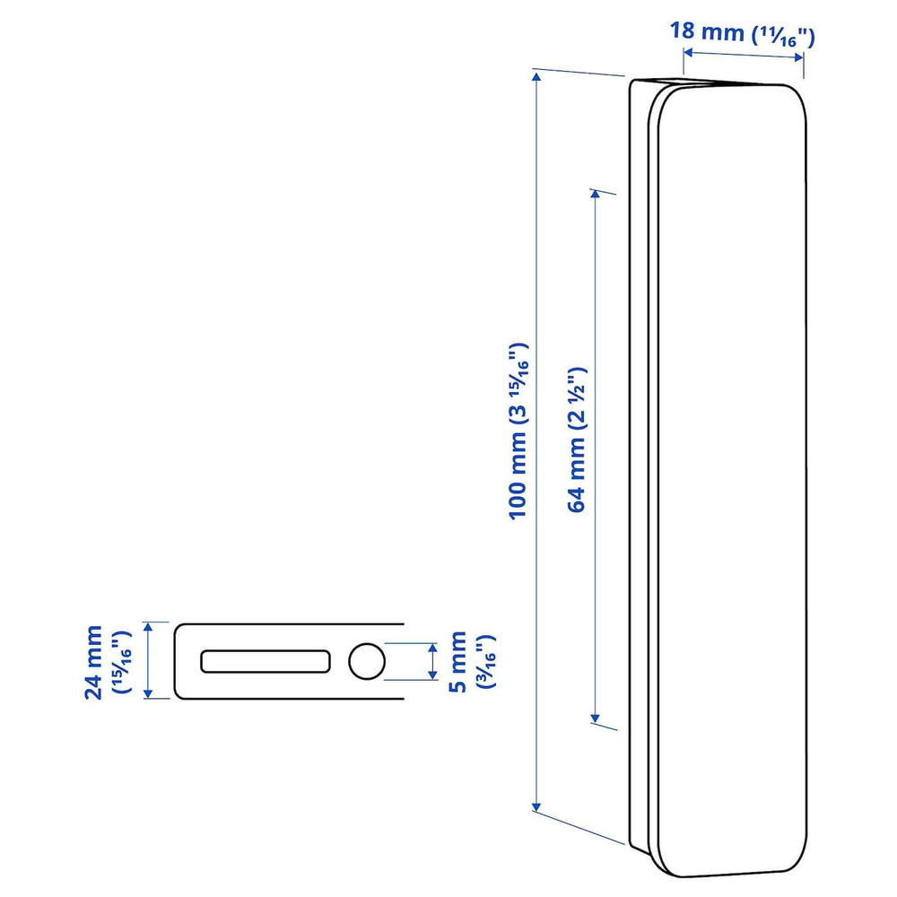 IKEA HACKÅS (ИКЕА ХАКОС) — Ручка, антрацит, 100 мм, фото 5