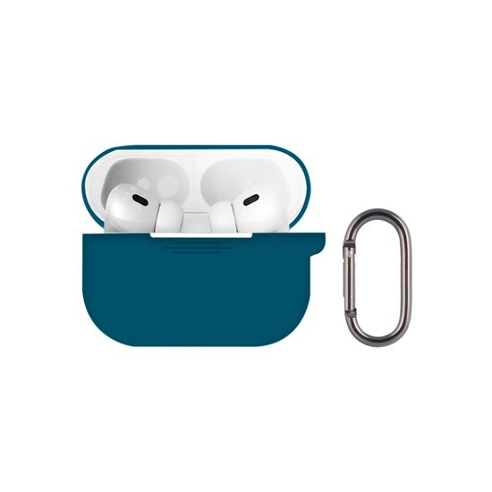 Чехол силиконовый Protective Case с карабином для AirPods Pro 3 Синий