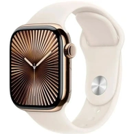 Умные часы Apple Watch Series 10 GPS + Cellular 42 мм Gold Titanium Case with Starlight Sport Band - M/L