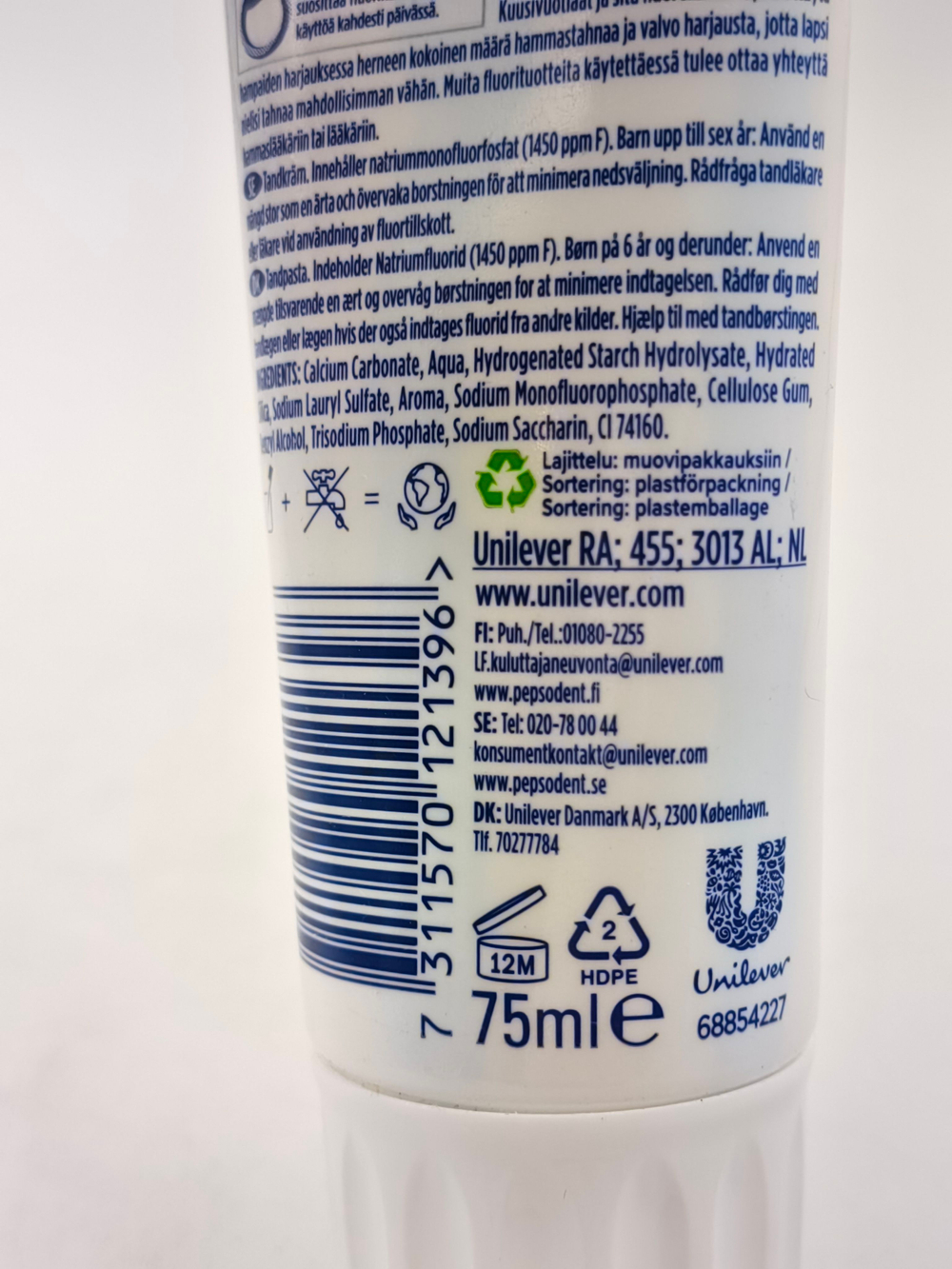 Зубная паста Pepsodent White System с кальцием и фтором, 75 мл