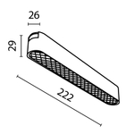 Магнитный трековый светильник Maytoni Basis Grid TR084-1-12W4K-B