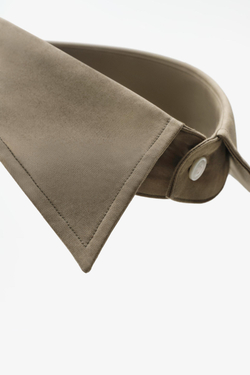 ZARA X JOHN GALLIANO ВОРОТНИК РУБАШКИ ИЗ ПОПЛИНА, ОЛИВКОВЫЙ