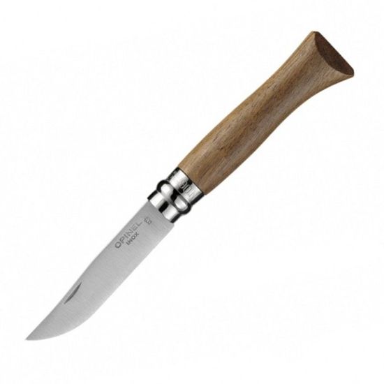 Складной нож Opinel №6, нержавеющая сталь, ореховая рукоять в картонной коробке 002025 c клинком из стали Sandvik™ 12С27, рукоять дерево (Орех)