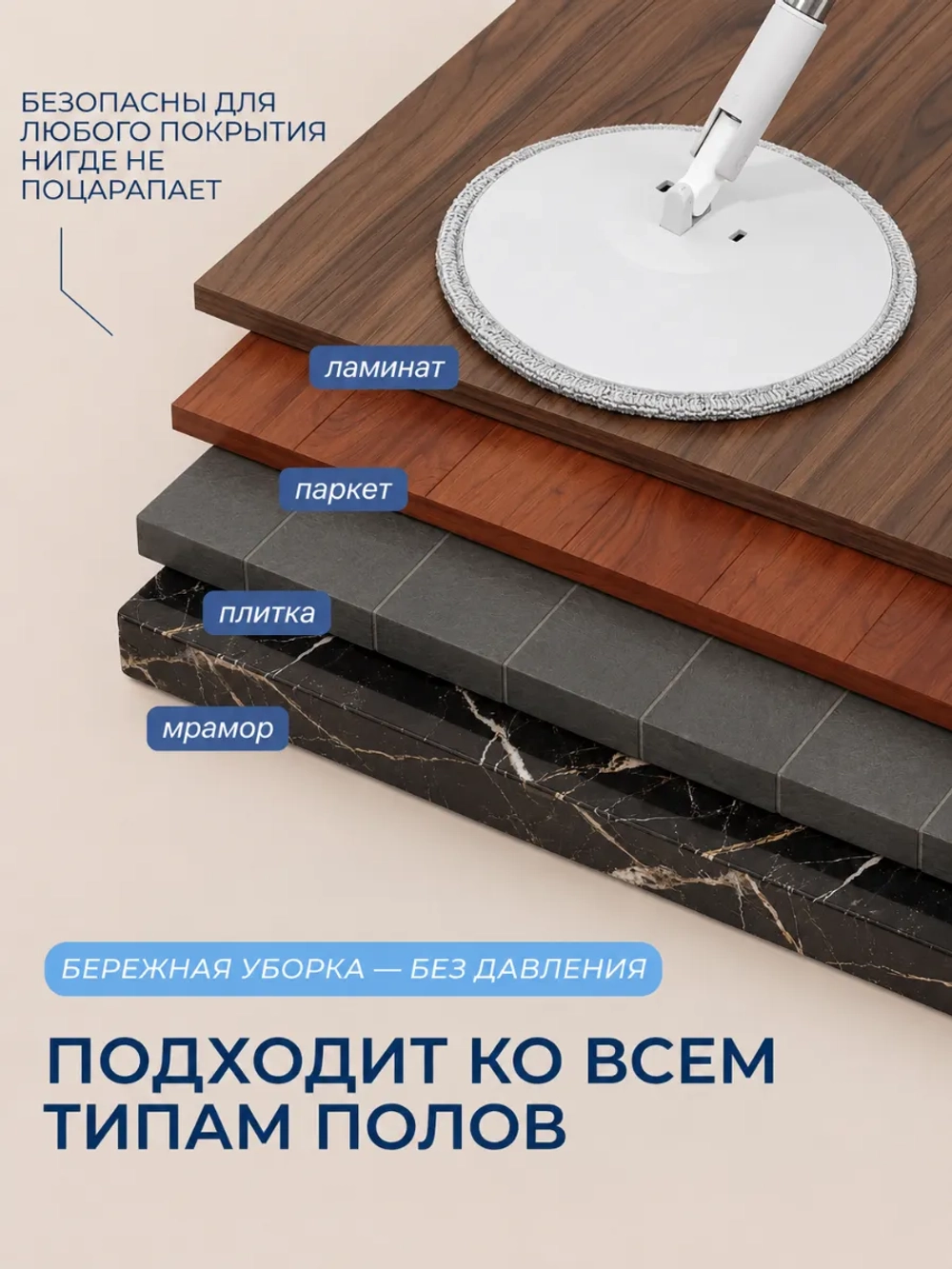 Насадки для умной швабры круглые