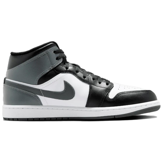 Jordan 1 Mid Black White Iron Grey