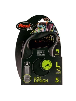 Поводок-Рулетка Black Design L до 50кг лента 5м
