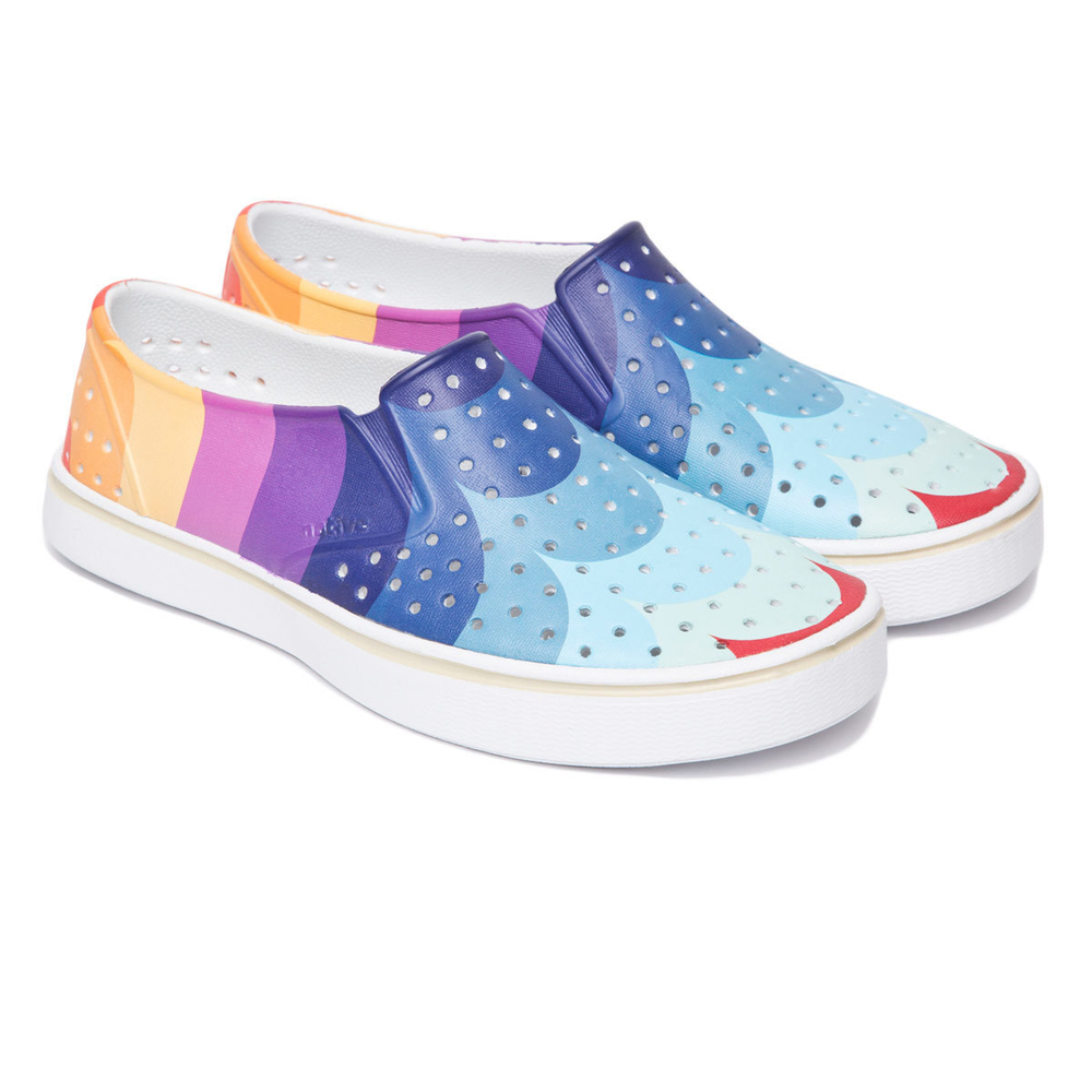 Слипоны Native Miles Print Shell White