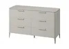 Комод Type oak 6 ящиков ширина 140 см (серо-бежевый)