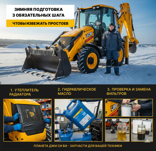 Зимняя подготовка JCB: 3 обязательных шага, чтобы избежать простоев