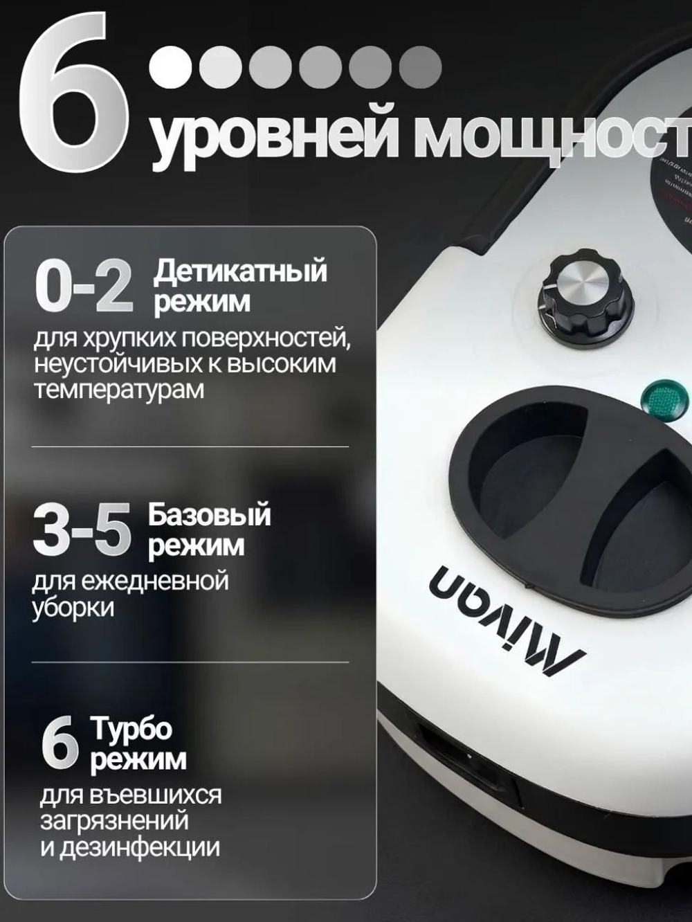 Пароочиститель для уборки, насадки - 15 шт