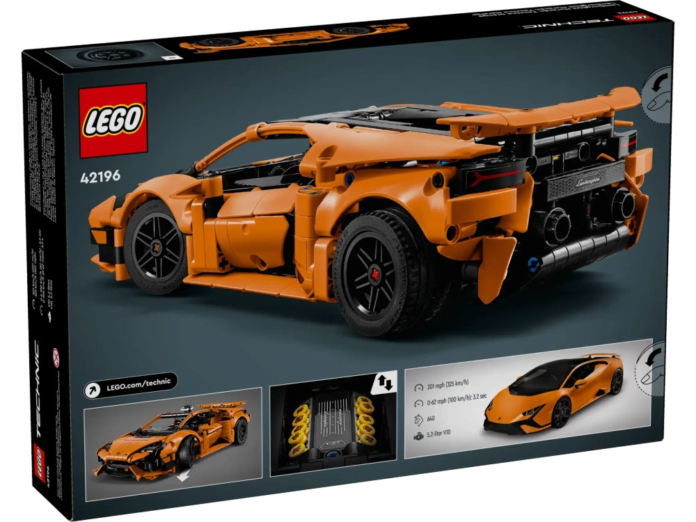 Конструктор LEGO Technic 42196 Lamborghini Huracan Tecnica Оранжевый