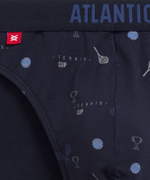 Мужские трусы слипы спорт Atlantic, набор 3 шт., хлопок, темно-синие, 3MP-171