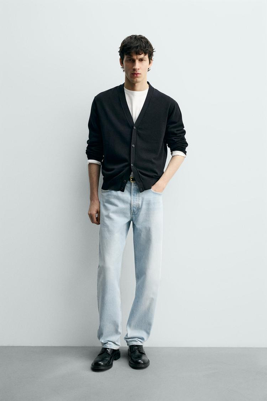 ZARA ДЖИНСЫ STRAIGHT FIT, ГОЛУБОЙ