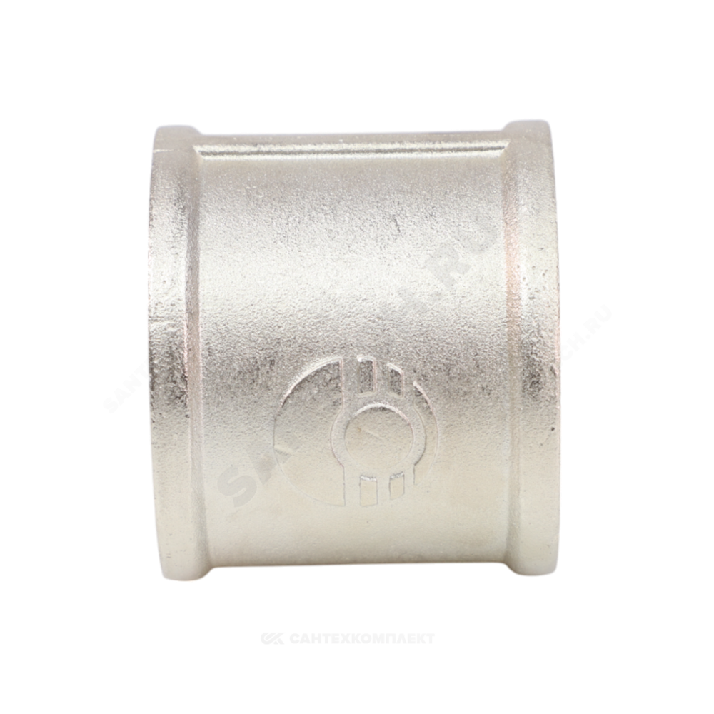 Муфта латунь никель Ду 50 (2") ВР/ВР VALFEX VF.170.N.200
