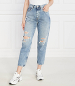 Джинсы MOM JEAN UHR TPR Tommy Jeans - голубой(DW0DW16034)