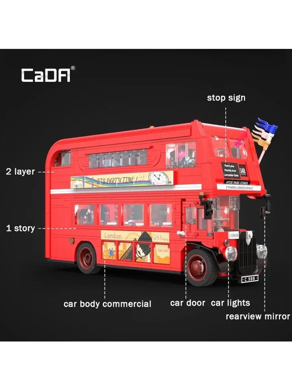 Конструктор CADA Лондонский туристический автобус C59008W