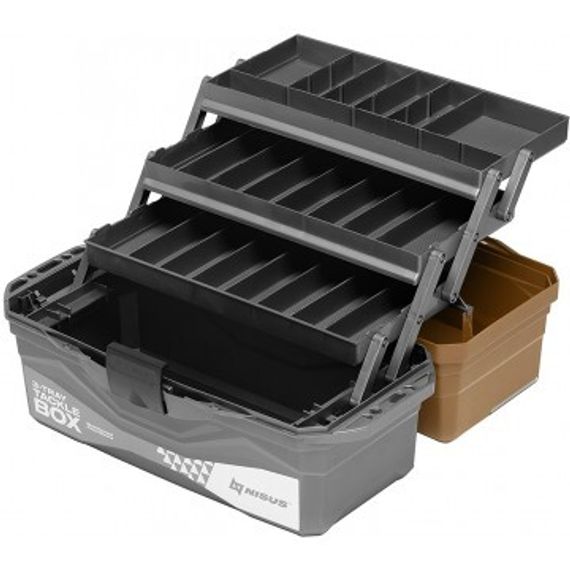 Ящик для снастей NISUS Tackle Box трехполочный золотой (N-TB-3-GO)