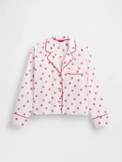 Gap × Summer Fridays — пижамная кофта из мягкого поплина - GAP