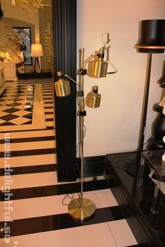 Bert Frank Riddle Floor Lamp Black  & Brass floor lamp