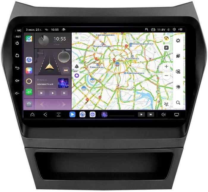 Магнитола для Hyundai Santa Fe 2012-2018 - Kuberg QLed, Android 13, Быстрейшая, CarPlay, SIM-слот