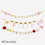 Гирлянда "Давайте веселиться" [Let's Party] + буквы для составления имени (3.4 м)