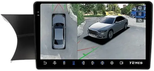 Магнитола для Mercedes-Benz C W204 2011-2014 NTG 4.5 - Teyes CC3-2K-360 на Android 10, Быстрая, 2K QLED, CarPlay, 4G SIM-слот, 4 камеры в комплекте