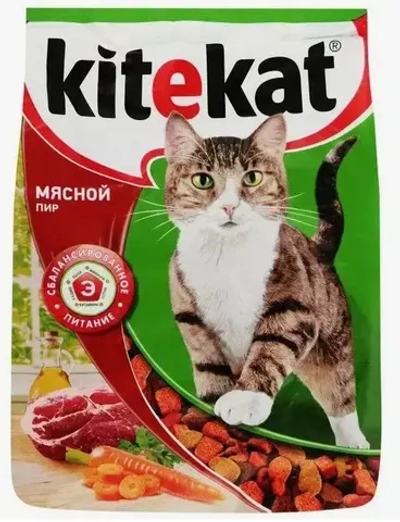 Корм д/кошек KITEKAT Мясной пир (Россия) 350г