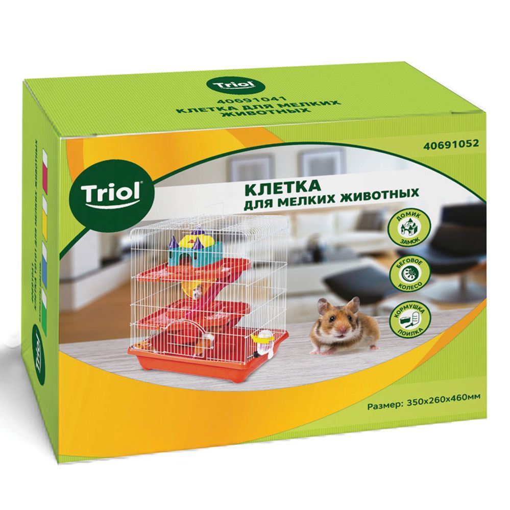 Клетка Triol YD303 для мелких животных, эмаль 350х260х460 Клетка Triol YD303 для мелких животных, эмаль 350х260х460
