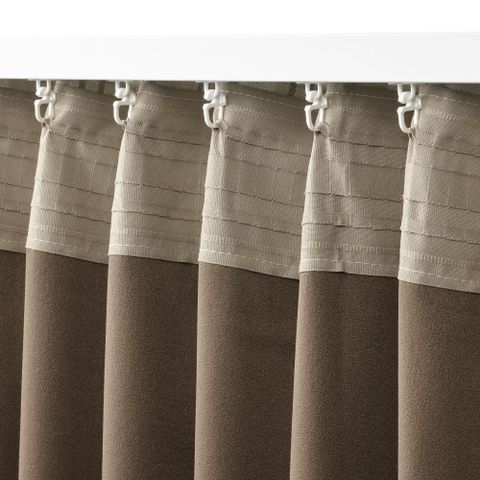Комплект штор IKEA HAGGVECKMAL, Бежевый, 145x250 см, 2 шт