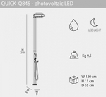 Душ уличный с подсветкой Arkema Quick Q845