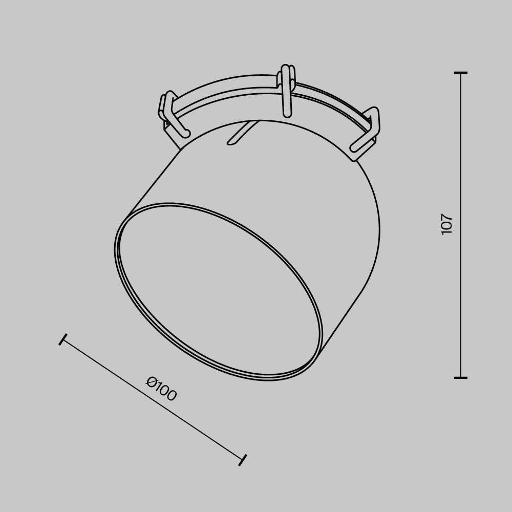 Трековый светодиодный светильник Maytoni Cup TR124B-12W3K-B