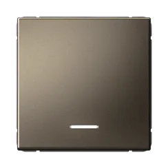 Выключатель одноклавишный с подсветкой Systeme Electric ArtGallery Мокко, самозажимные клеммы GAL000613S