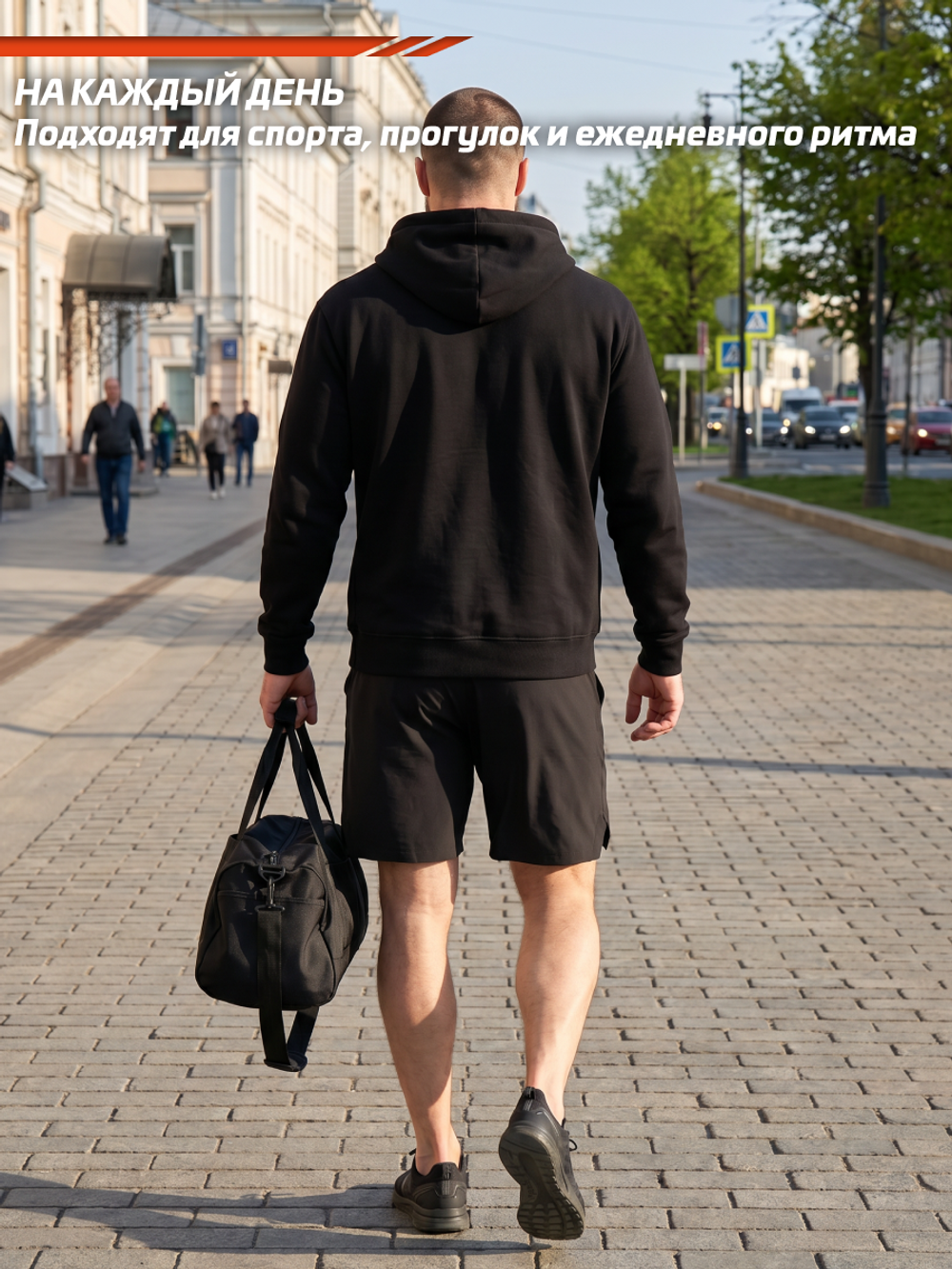 Шорты с карманами на молнии LEGENDA Urban 2.0 черные