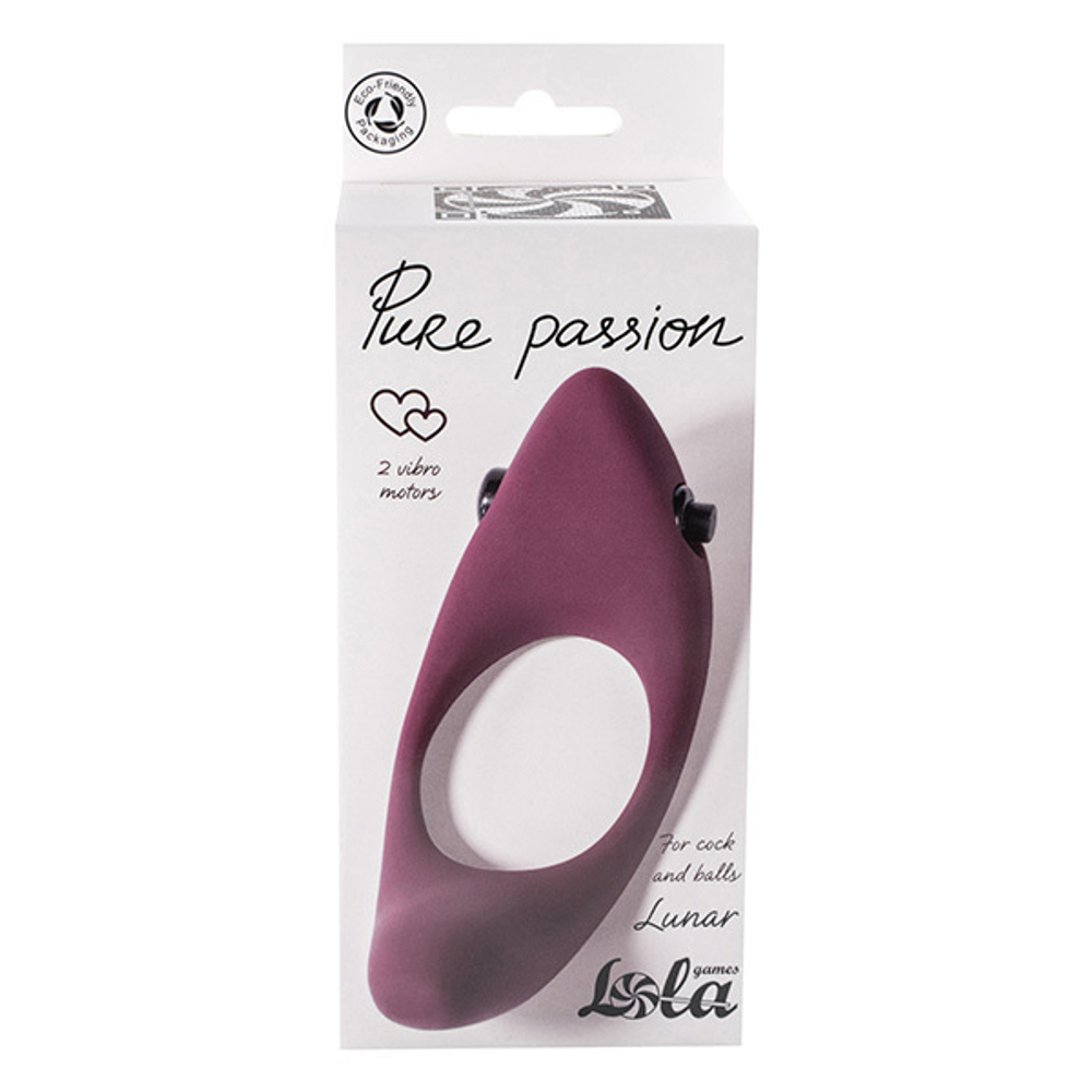 Эрекционное виброкольцо Lola Games Pure Passion Lunar Wine red 1305-02lola